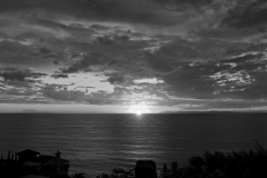 Sunset  east end B&W