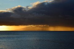 Sunset and rain Molokai